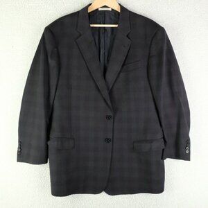 Armani Collezioni Blazer Mens 46S Short Black Plaid Check Two Button G Line